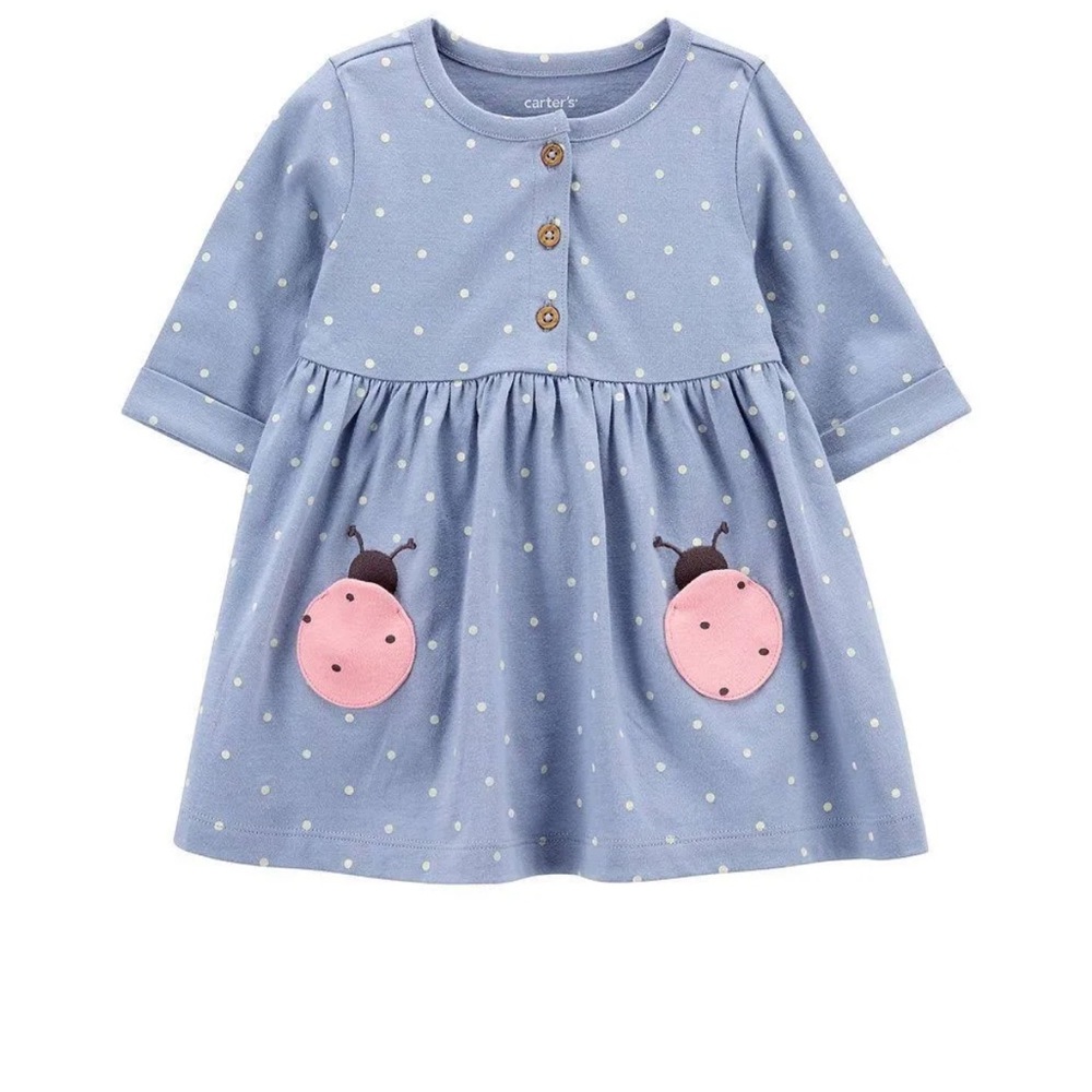 Carters polka dot ladybug dress